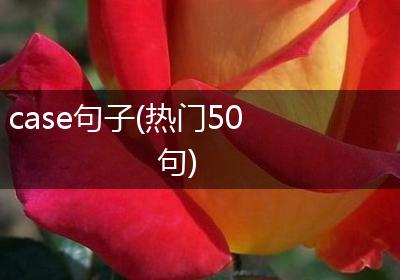 case句子(热门50句)
