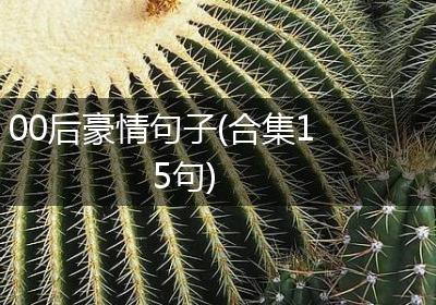 00后豪情句子(合集15句)