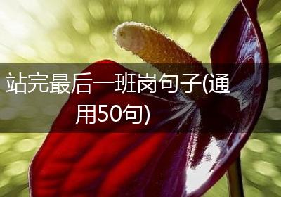 站完最后一班岗句子(通用50句)