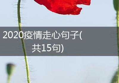 2020疫情走心句子(共15句)