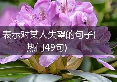 表示对某人失望的句子(热门49句)