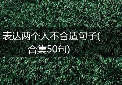 表达两个人不合适句子(合集50句)
