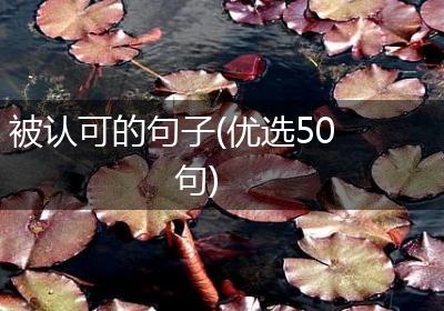 被认可的句子(优选50句)