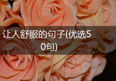 让人舒服的句子(优选50句)
