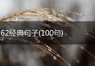 62经典句子(100句)