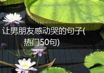 让男朋友感动哭的句子(热门50句)