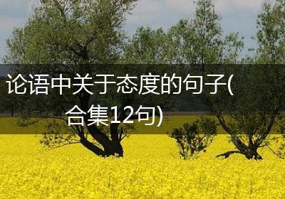论语中关于态度的句子(合集12句)