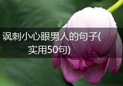 讽刺小心眼男人的句子(实用50句)
