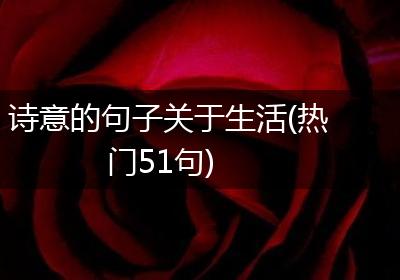 诗意的句子关于生活(热门51句)