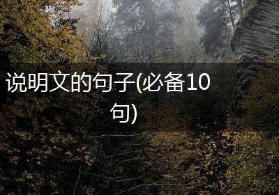说明文的句子(必备10句)