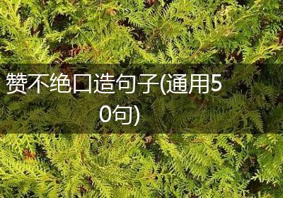 赞不绝口造句子(通用50句)