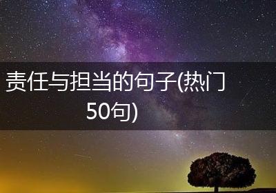 责任与担当的句子(热门50句)