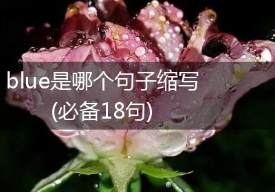 blue是哪个句子缩写(必备18句)