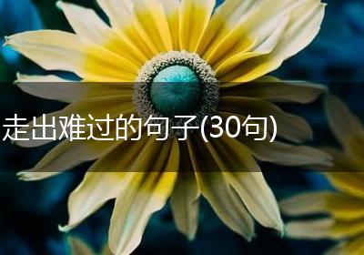 走出难过的句子(30句)