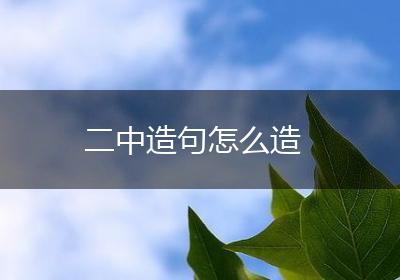二中造句怎么造