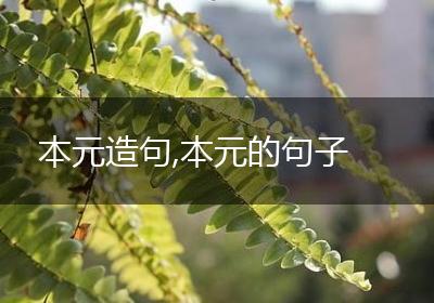 本元造句,本元的句子