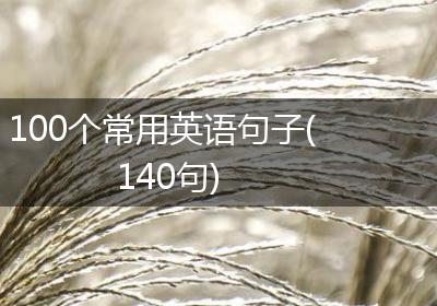 100个常用英语句子(140句)