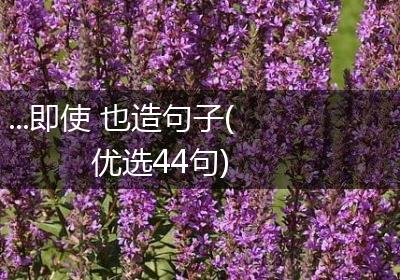 ...即使 也造句子(优选44句)