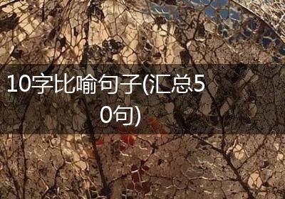 10字比喻句子(汇总50句)