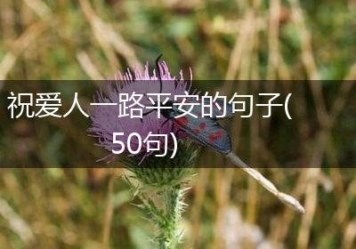 祝爱人一路平安的句子(50句)