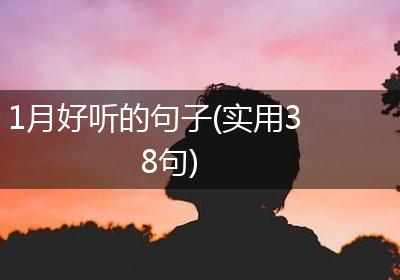 1月好听的句子(实用38句)