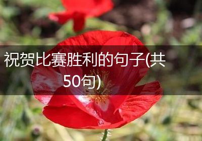 祝贺比赛胜利的句子(共50句)