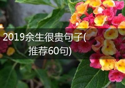 2019余生很贵句子(推荐60句)