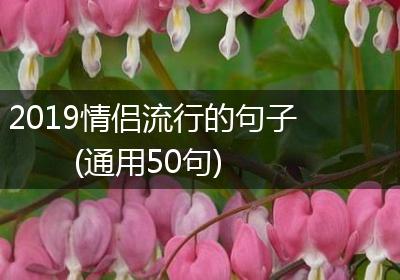 2019情侣流行的句子(通用50句)