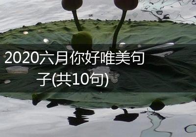 2020六月你好唯美句子(共10句)