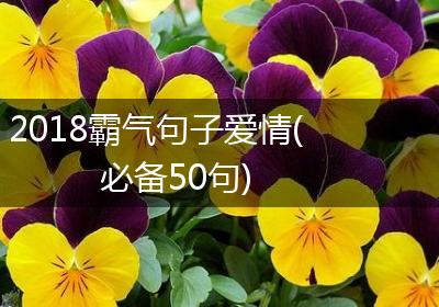 2018霸气句子爱情(必备50句)