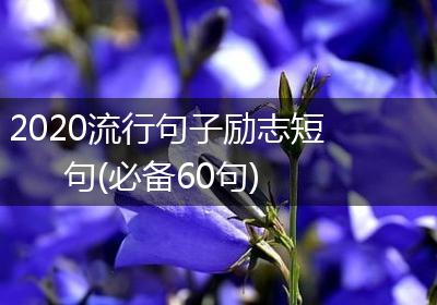 2020流行句子励志短句(必备60句)