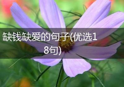 缺钱缺爱的句子(优选18句)
