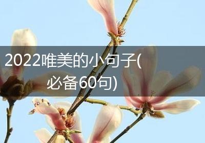 2022唯美的小句子(必备60句)