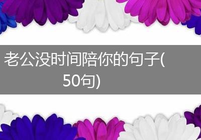 老公没时间陪你的句子(50句)