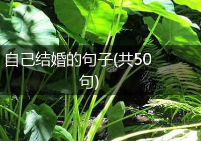 自己结婚的句子(共50句)