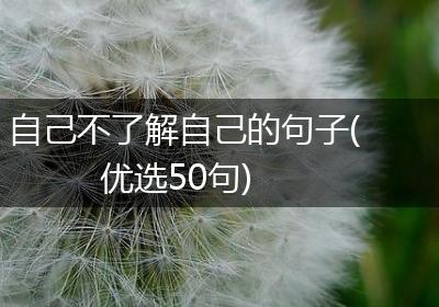 自己不了解自己的句子(优选50句)