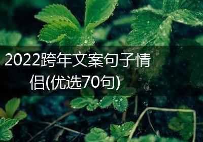 2022跨年文案句子情侣(优选70句)