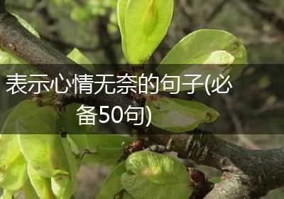 表示心情无奈的句子(必备50句)
