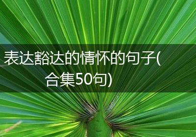 表达豁达的情怀的句子(合集50句)
