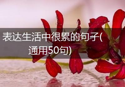 表达生活中很累的句子(通用50句)