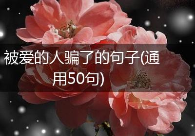 被爱的人骗了的句子(通用50句)