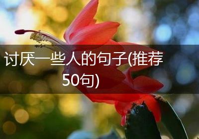 讨厌一些人的句子(推荐50句)