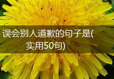 误会别人道歉的句子是(实用50句)