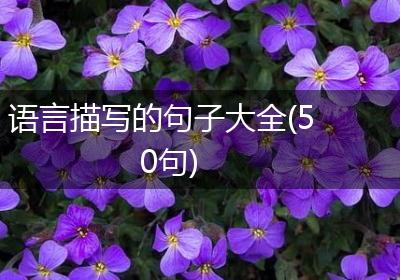语言描写的句子大全(50句)