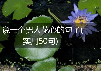 说一个男人花心的句子(实用50句)