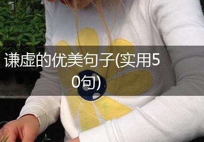 谦虚的优美句子(实用50句)
