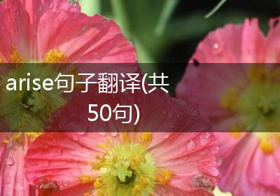 arise句子翻译(共50句)