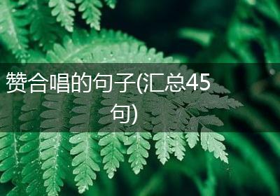赞合唱的句子(汇总45句)