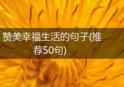 赞美幸福生活的句子(推荐50句)