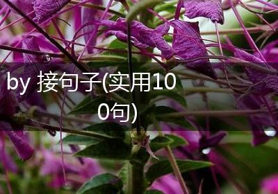by 接句子(实用100句)